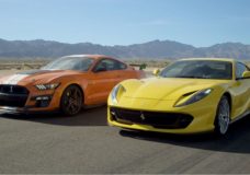Ford Mustang Shelby GT500 vs 812 Superfast en 911 GT3 RS
