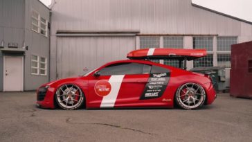 Audi R8 V10 met Skibox