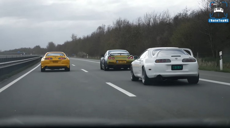 Toyota Supra's en Nissan R35 GT-R trekken sprintjes