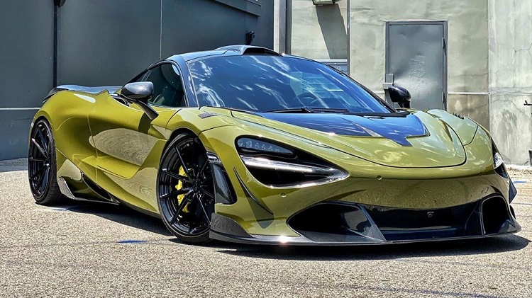 Legergroene McLaren 720S