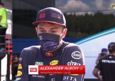 Alex Albon reageert op crash met Lewis Hamilton