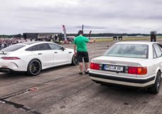 Audi 100 Quattro vs Mercedes AMG GT63s & Nissan GT-R