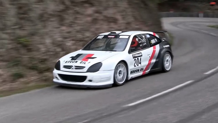 Ex-Loeb Citroen Xsara WRC is nu een Hillclimb-machine