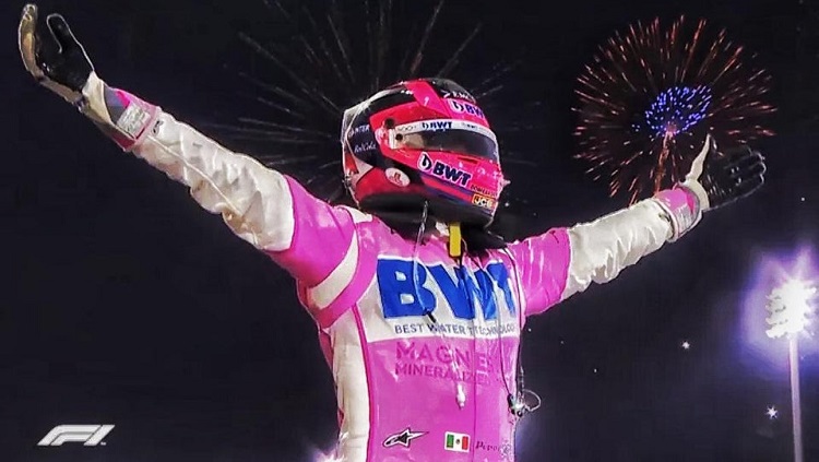 Sergio Perez wint GP van Sakhir