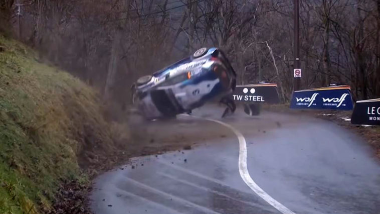 Teemu Suninen crasht in eerste stage Rallye Monte-Carlo