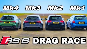 Alle generaties Audi RS6 in een dragrace