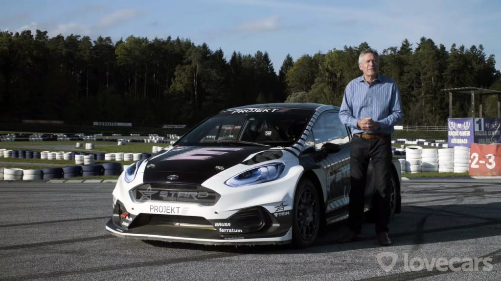 Tiff Needell test 600 pk sterke elektrische Rallycross-auto