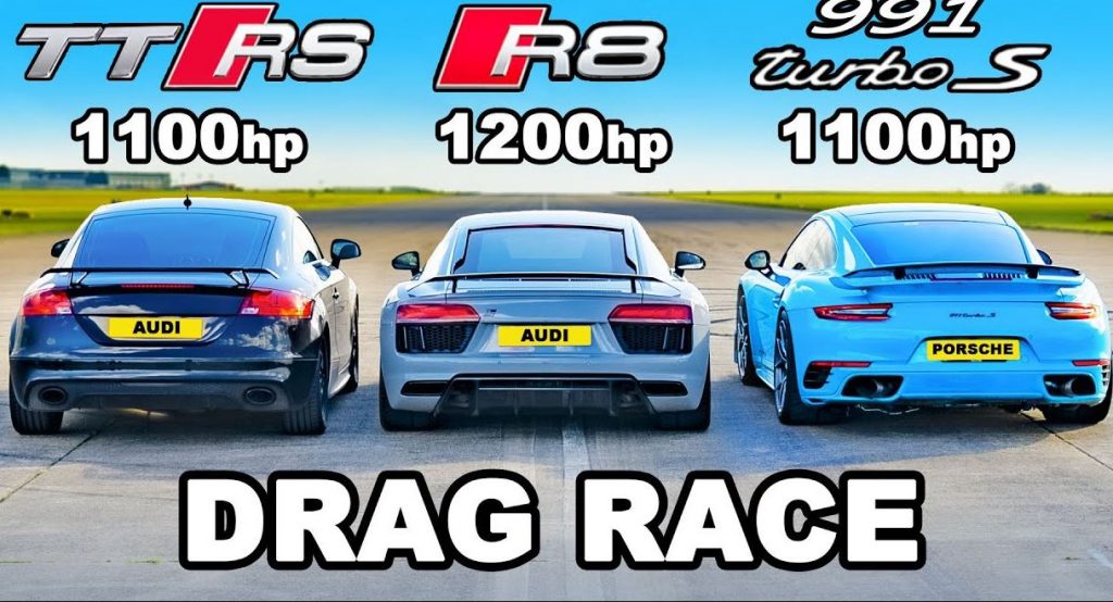 Audi TT RS vs R8 vs 911 Turbo S