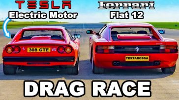 Elektrische Ferrari 308 GTS vs Ferrari Testarossa