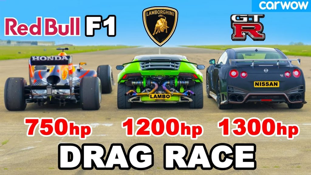 Red Bull RB7 vs Twin Turbo Huracan vs Nismo GTR