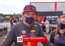 Verstappen reageert bij Sky Sports op Grand Prix Hongarije