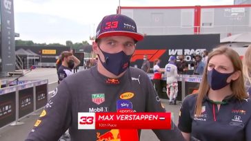 Verstappen reageert bij Sky Sports op Grand Prix Hongarije