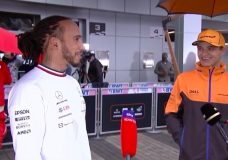 Hamilton & Norris bespreken strategie na GP Rusland