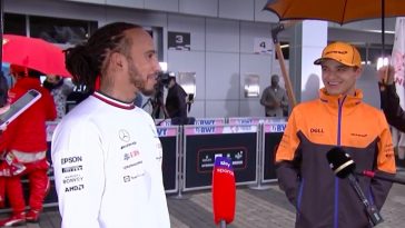 Hamilton & Norris bespreken strategie na GP Rusland