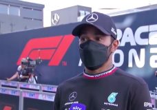 Lewis Hamilton reageert op crash met Max in GP Italië