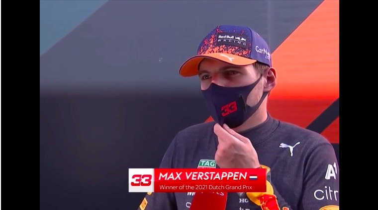 Verstappen reageert bij Sky Sports op prachtige zege in Dutch Grand Prix