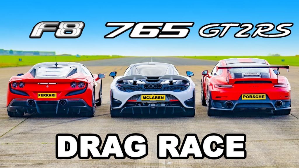 Ferrari F8 vs McLaren 765LT vs Porsche 911 GT2 RS