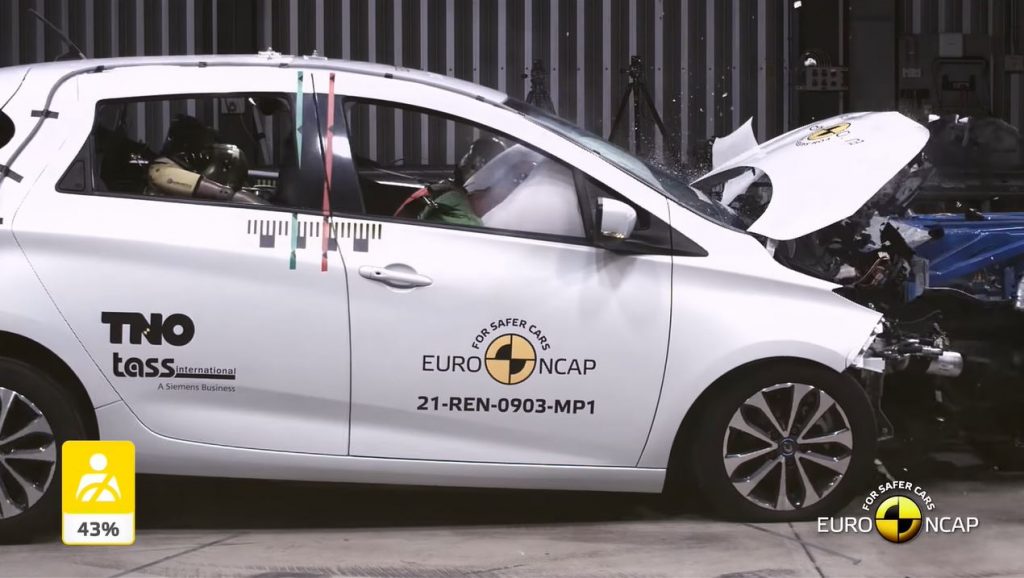 Renault Zoe krijgt 0 sterren van Euro NCAP na crashtest