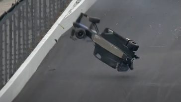 Colton Herta crasht hard tijdens Carb Day op Indianapolis