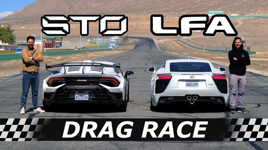 Lexus LFA Lamborghini Huracan dragrace