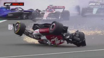 Alle beelden van Zhou Guanyu crash op Silverstone