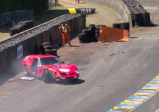 One-Off Ferrari Breadvan Crasht tijdens Le Mans Classic