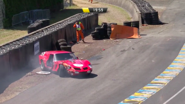 One-Off Ferrari Breadvan Crasht tijdens Le Mans Classic