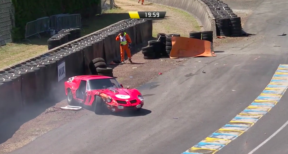 One-Off Ferrari Breadvan Crasht tijdens Le Mans Classic