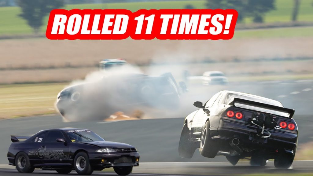 Zware crash van Nissan Skyline GT-R