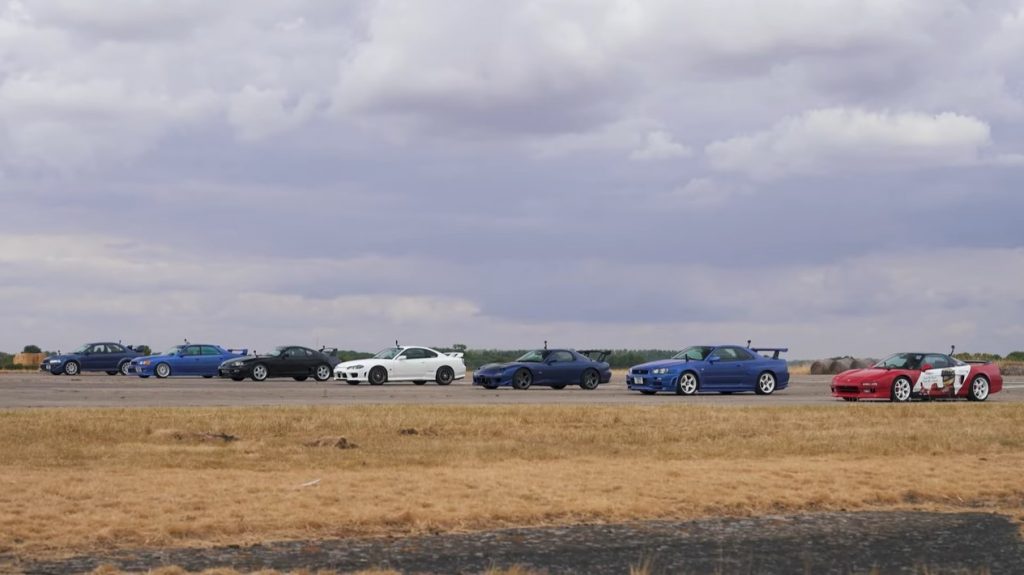 NSX vs Skyline R34 vs RX-7 vs Silvia S15 vs Supra vs Chaser vs Evo VI