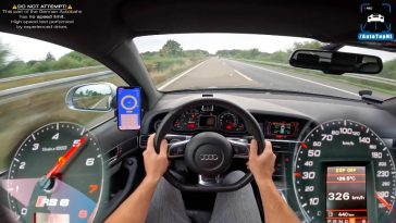Audi RS6 V10 haalt 335 km:h op de Autobahn