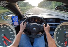 BMW M5 V10 Touring blaast met 330 kmh over de autobahn