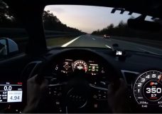 MTM Audi R8 V10 tikt 350 kmh aan op Autobahn