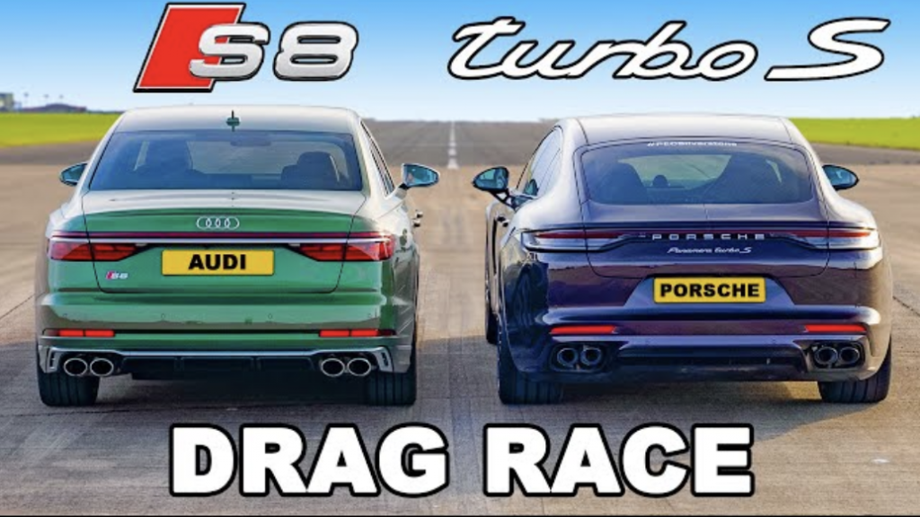 audi vs porsche dragrace