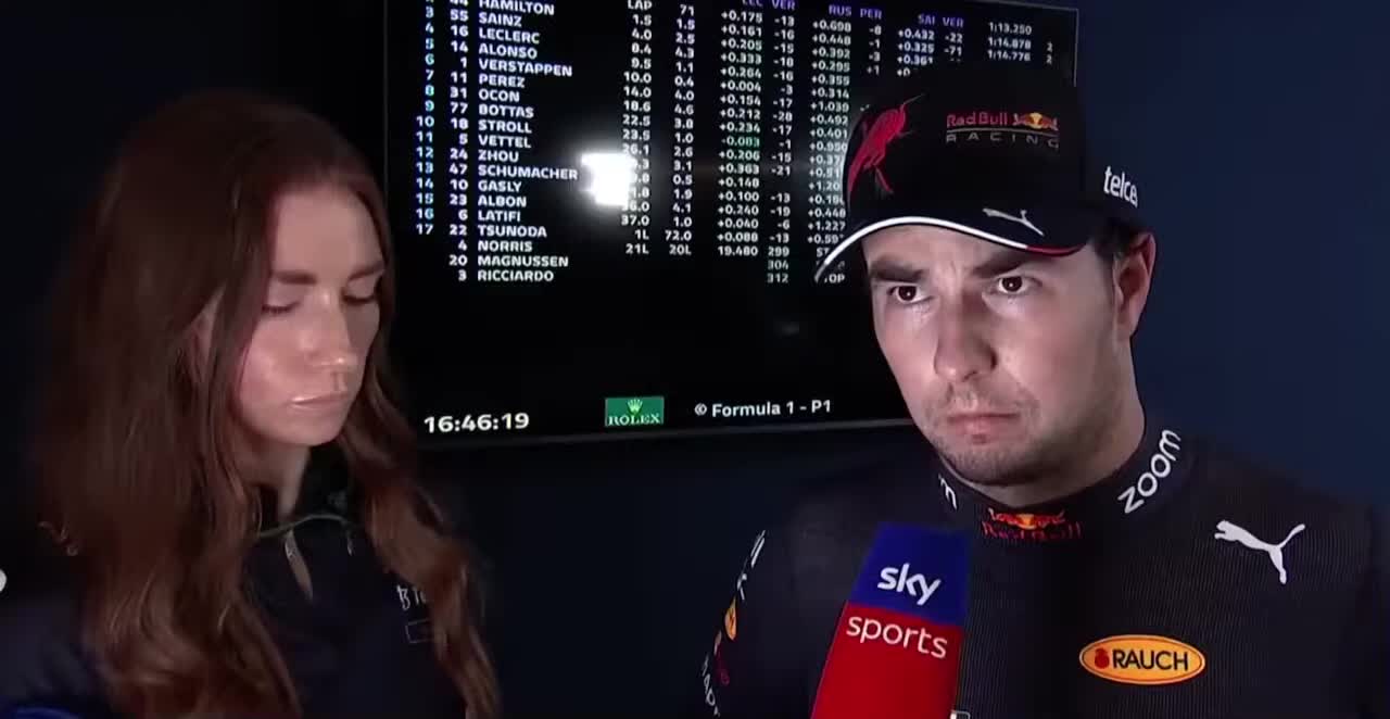 Sergio Pérez reageert bij Sky Sports op teamorders GP Brazilië