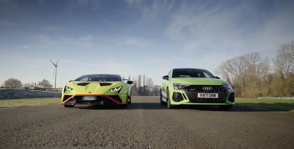 Audi RS3 vs Lamborghini Huracan STO