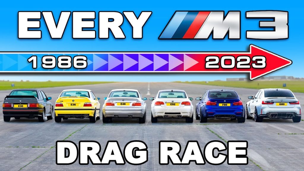 Alle BMW M3 dragrace