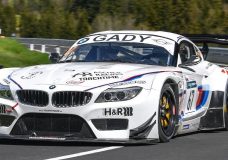 BMW Z4 GT3 buldert over Rechberg hillclimb
