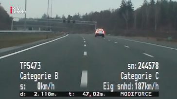 Gehuurde Mercedes GLE raast met 200 km:h over de A27