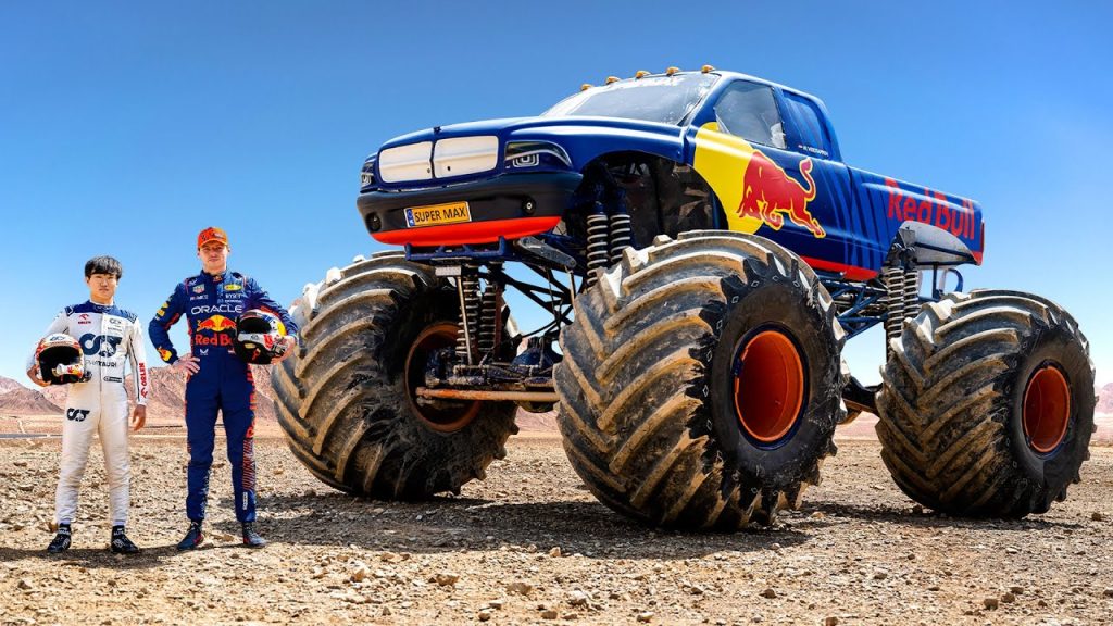 verstappen tsunoda Monster Truck