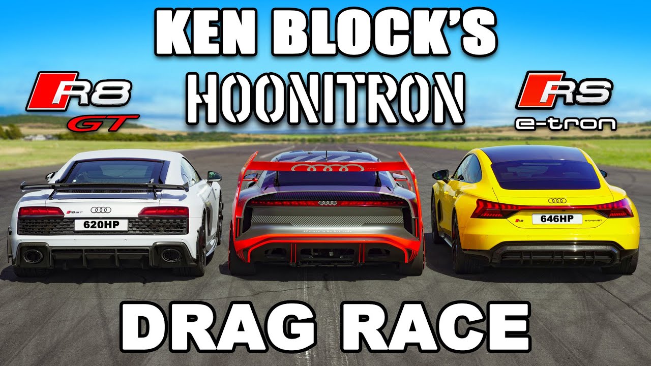 Ken Block's Hoonitron vs Audi R8 GT vs RS e-tron GT