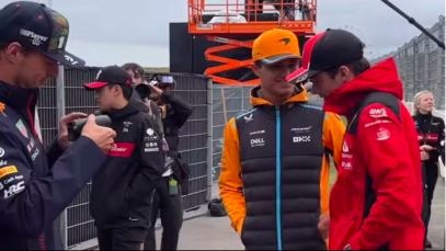 Verstappen neemt McLaren TV camera over voor Drivers Parade