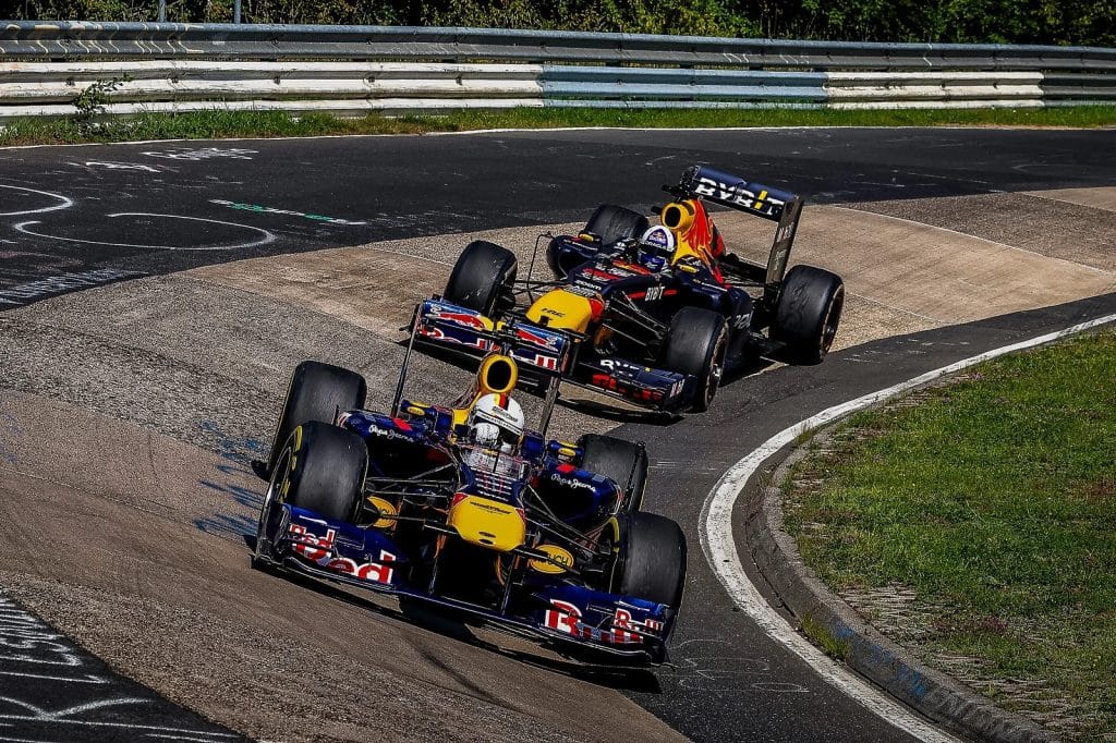 Vettel - Coulthard at the Green Hell