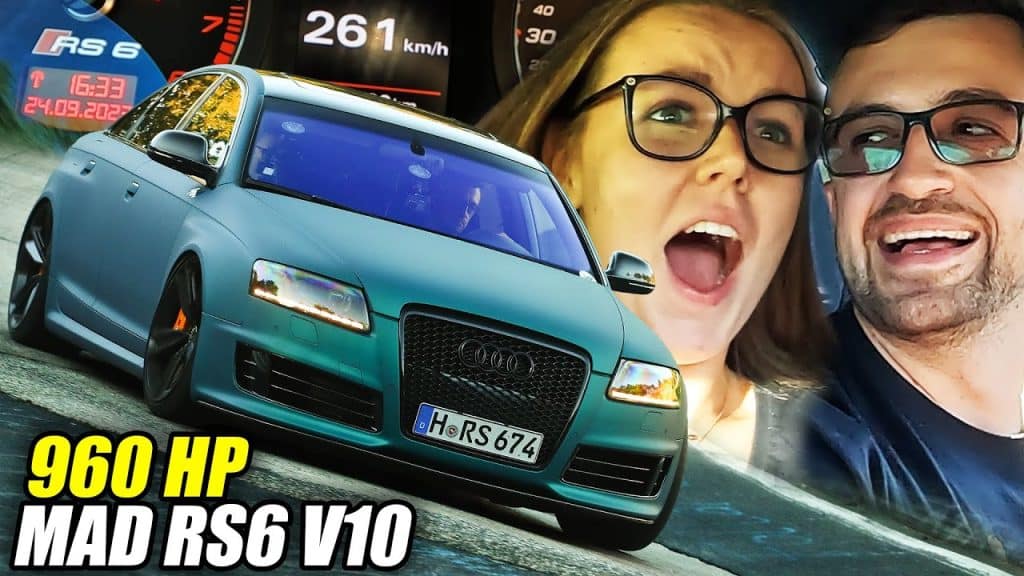 Misha stuurt 960 pk Audi RS6 V10 over de Nordschleife