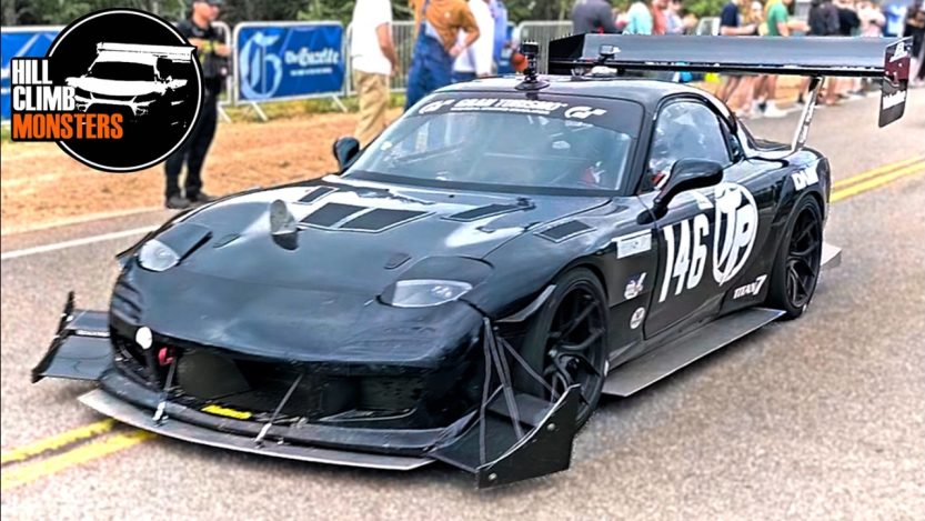 1200 pk Mazda RX-7 van Rob Dahm op Pikes Peak