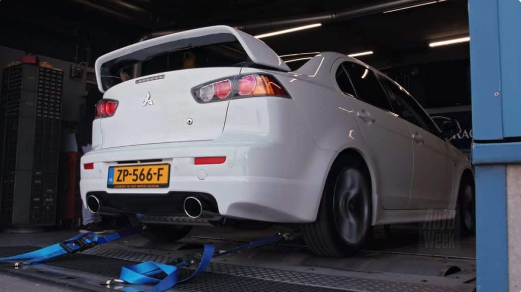 Op de rollenbank - Mitsubishi Lancer Ralliart